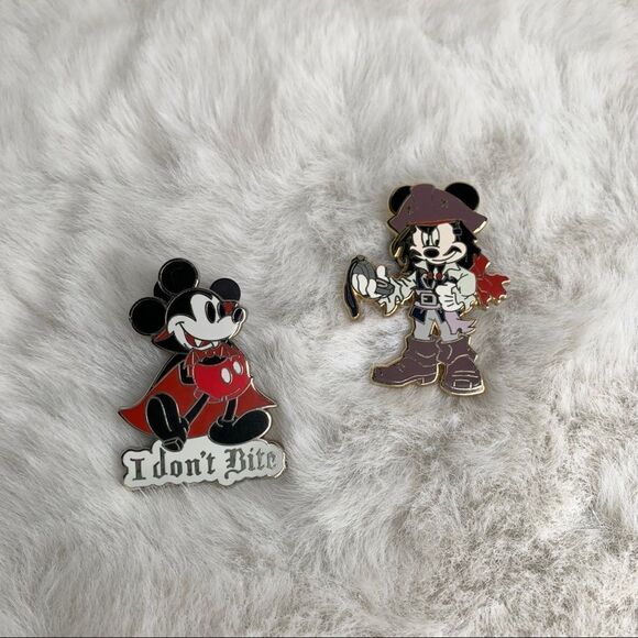 Disney Accessories - Disney Set of 2 Mickey Mouse Collector Pins: Vampire & Pirates of the Caribbean